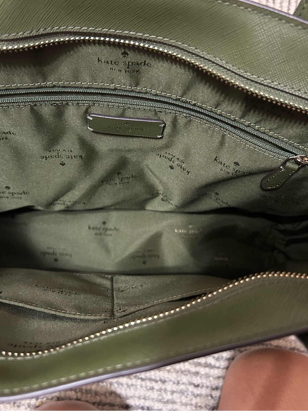 Kate Spade Olive Green Tote Bag - Picture 5 of 13